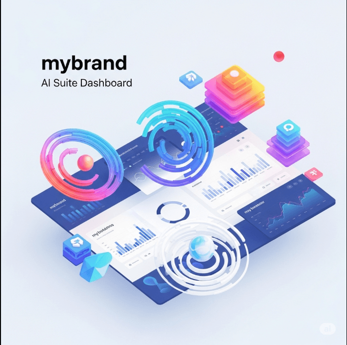 AI visualizing market trends, ad optimization, and content generation
